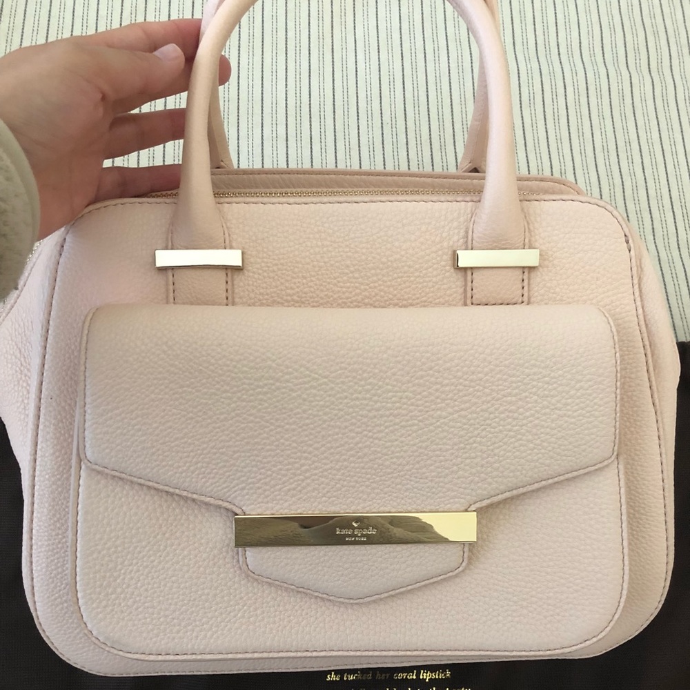 Kate Spade top handle bag with strap.  pink.